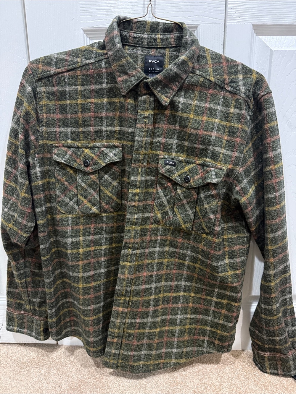 RVCA Plaid Relaxed FitFlannel Shirt